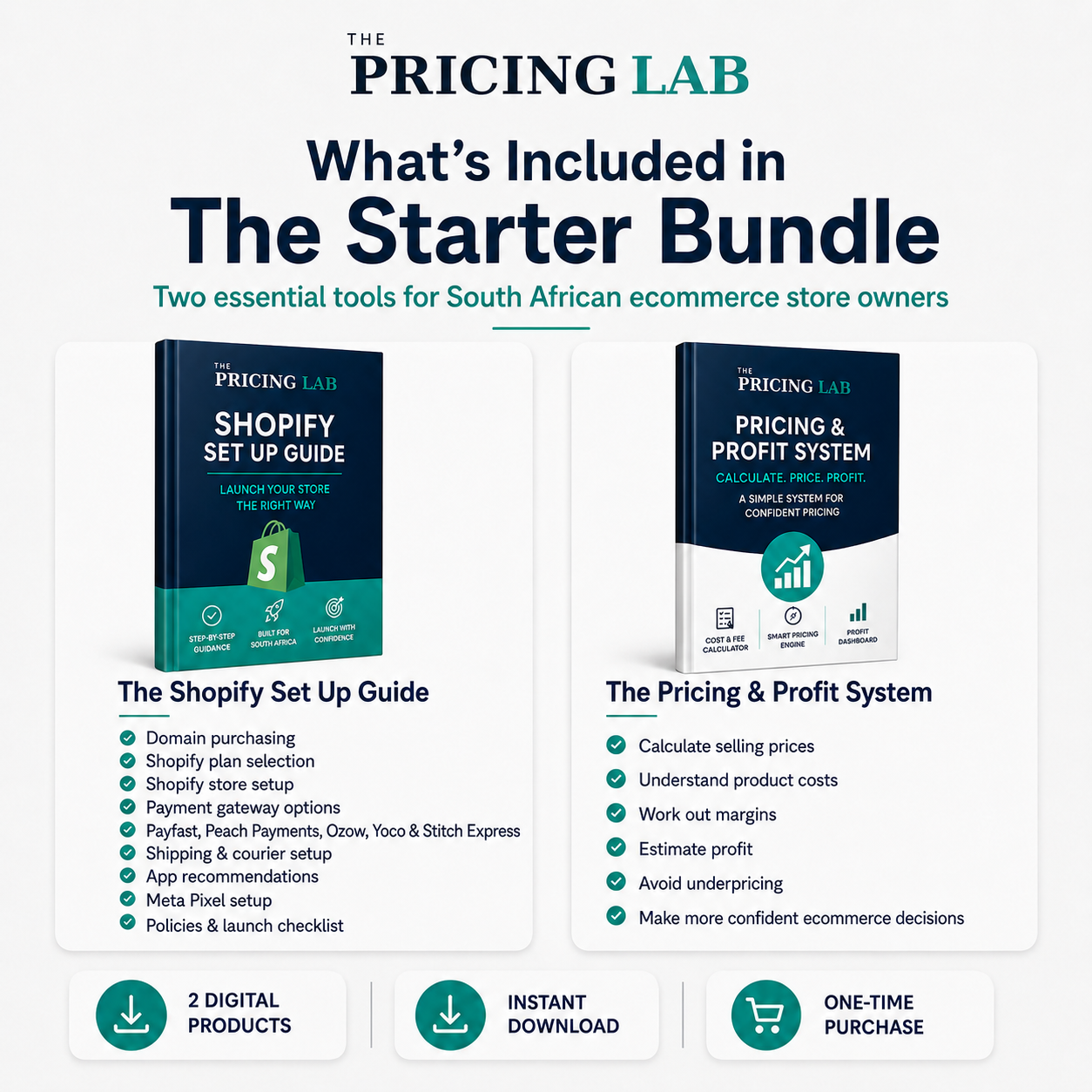 South African Ecommerce Starter Bundle: Shopify Setup Guide + Pricing Calculator